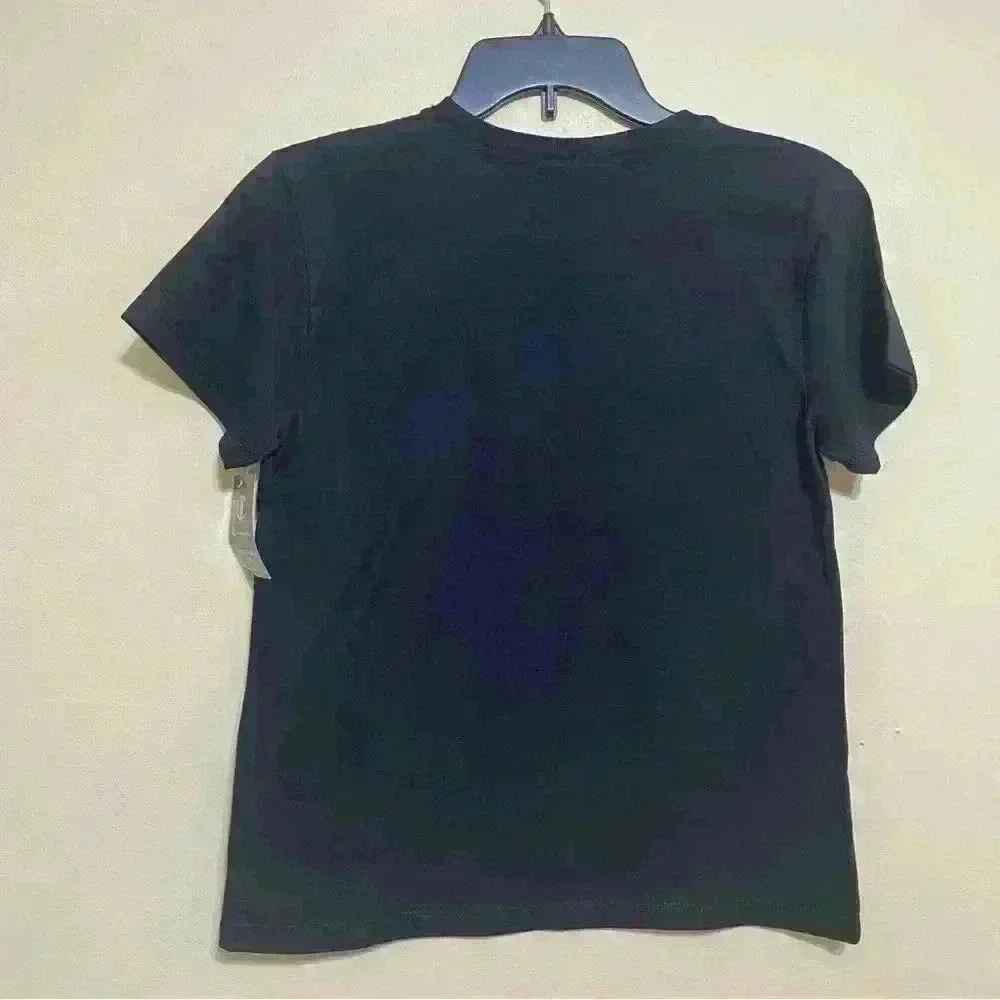 Champion Womens Get Happy Logo T-Shirt Black Size XS New Whit Tags - Picture 4 of 9